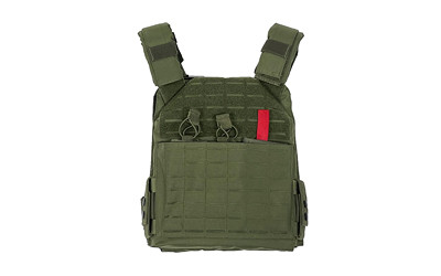 NcSTAR Laser Cut Plate Carrier Model CVLCPC3050G - Green Body Armor Carrier with Removable Pouch System