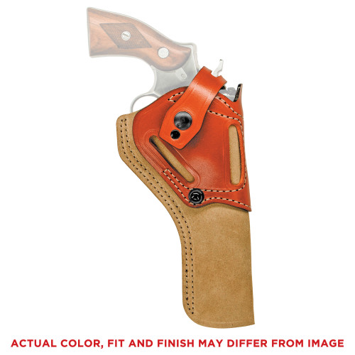 DeSantis Gunhide Wild Hog Field and Range Holster for Large Auto Loaders and Revolvers - Ambidextrous, Natural Leather, Model 189