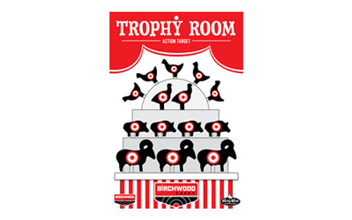 Birchwood Casey Dirty Bird Trophy Room Targets 12x18 Inch - Pack of 6
