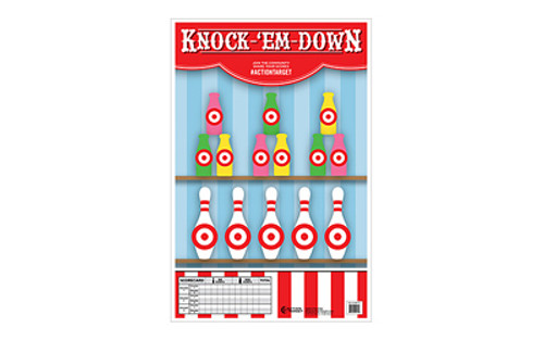 Action Target Knock-'Em-Down Target 100-Pack for Shooting Range Practice