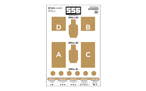 Action Target 556 Training Lab Target * Professional Shooting Range Target (100 Pack)