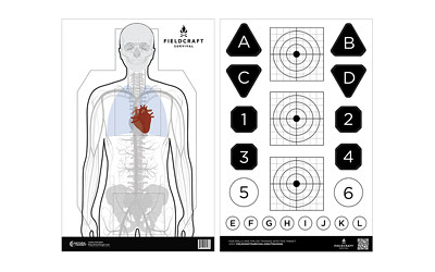 Action Target Fieldcraft Survival Double Sided Training Target - Pack of 100