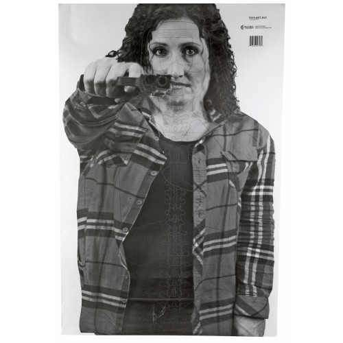 Action Target TQ-19 Photo Targets with Vital Anatomy * Pack of 100