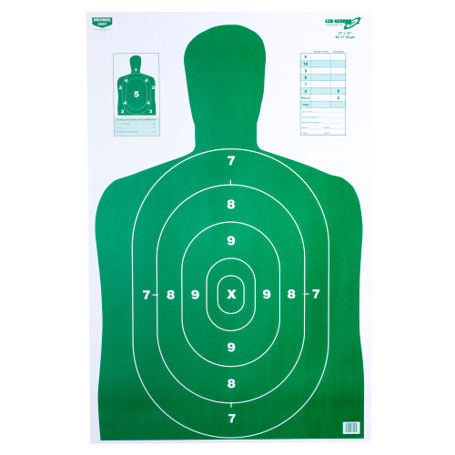 Birchwood Casey B/C EZE-SCORER BC27 Green Targets, 23x35 Inches, Pack of 100