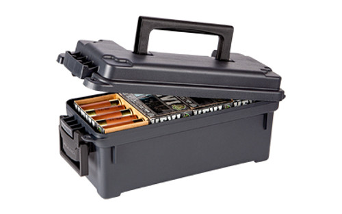 Plano Field/Ammo Box * 6-Pack Black Plastic Ammo Cases with Water-Resistant Design Plano Field/Ammo Box * 6-Pack Black Plastic Ammo Cases with Water-Resistant Design