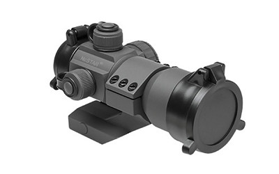 NcSTAR 35mm Red/Green/Blue Dot Reflex Sight with Weaver Mount - Gray