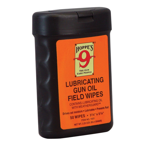 Hoppe's No. 9 Gun Oil Field Wipes - 3 x 5 inch, Pack of 50