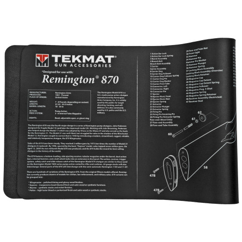 TekMat Shotgun Mat for Remington 870 * 36 Inch Cleaning and Maintenance Mat