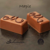 Bohemein Maple. A lovely sweet soft ganache made with white chocolate and real maple syrup, piped into a milk chocolate shell.