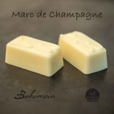 Bohemein Marc de Champagne . A white chocolate delight. Sweet White chocolate  with a hint of the flavour of Bubbly wine and Marc de Champagne Liqueur in white chocolate shell 