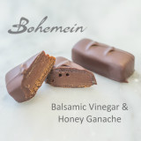 Bohemein Balsamic Vinegar and Honey Ganache. Classic sweet and sour in a new guise - sweet honey gives way to a slightly tart balsamic flavour and to bitter dark chocolate. This is a truly unique but tantalizing taste experience.