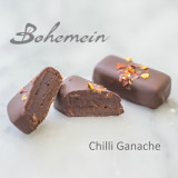 Bohemein Chilli Ganache. An ancient Pairing of dark chocolate and gently warming chilli, bitter sweet and a little bit spicy