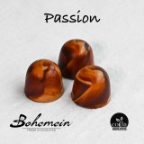 Passion - Luscious passionfruit and white chocolate ganache laced with Cointreau encased in GOLD chocolate shell.