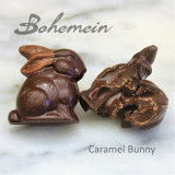 Bohemein Chocolate Caramel Bunny .Nice and safe flavour for kids.Filled with a soft textured caramel. Encased in  Dark chocolate shell.