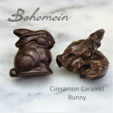 Bohemein Cinnamon Caramel Bunny .Our most popular Easter treat in Dark Chocolate