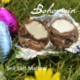 Bohemein Sea Salt-Mallow filled mini Egg.  Up close and personal.