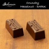 Bohemein Crunchy Hazelnut Dark -Crunchy Hazelnut Dark -A twist on the traditional Gianduja filling of hazelnut praline and chocolate with a hint of Salt. The rich hazelnut flavour is complemented with a dark chocolate shell- Vegan friendly
Contains - Soy, Hazelnuts