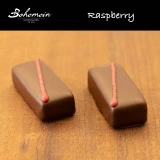 Bohemein Raspberry Ganache. A classic match of fresh raspberry and dark chocolate in a smooth ganache. Well balanced, semi sweet, Vegan Friendly
Contains: Soy, Sulphites