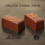 Bohemein Vanilla Cream in Dark Chocolate. A classic blend of real vanilla and creamy butter filling in Dark chocolate Shell. The dark chocolate shell enhances the flavour of the real vanilla and contrasts with the sweetness of the filling. Contains Milk (Dairy) 