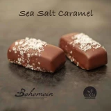 Bohemein Sea Salt Caramel. The Sea salt tempers sweetness and heightens both chocolate and caramel flavours. This chewy French favourite is coated in dark chocolate. Contains Milk (Dairy) 