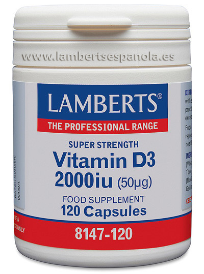 LAMBERTS VITAMINA D3 2000 UI 120 CÁPSULAS