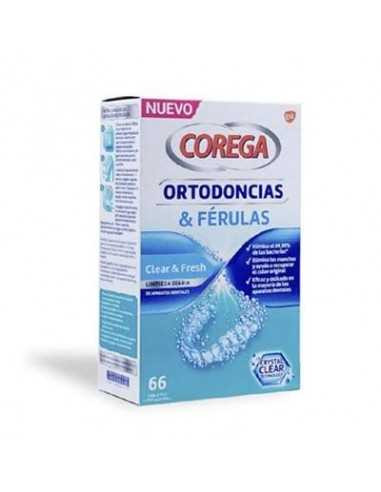 Corega ortodoncias & ferulas 66 tabletas limpiadoras
