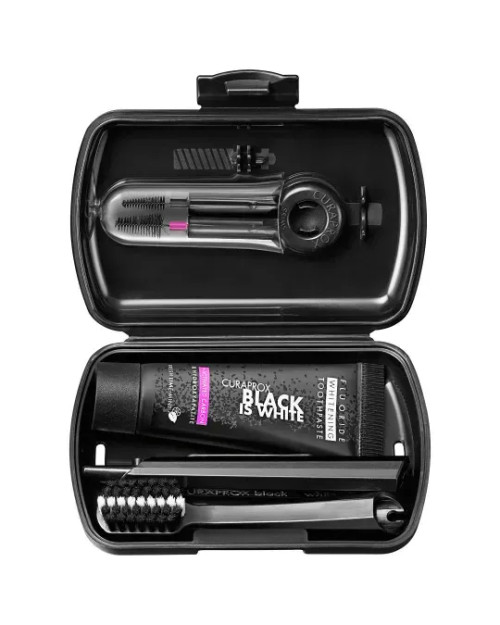 CURAPROX TRAVEL SET BLACK IS WHITE