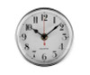 CLOCK WHT DIAL-SILVR BEZEL SML (FACE 100