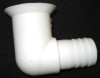 WHITE PLASTIC 25mm WASTE OUTLET 90 DEGRE