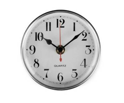 CLOCK WHT DIAL-SILVR BEZEL SML (FACE 100