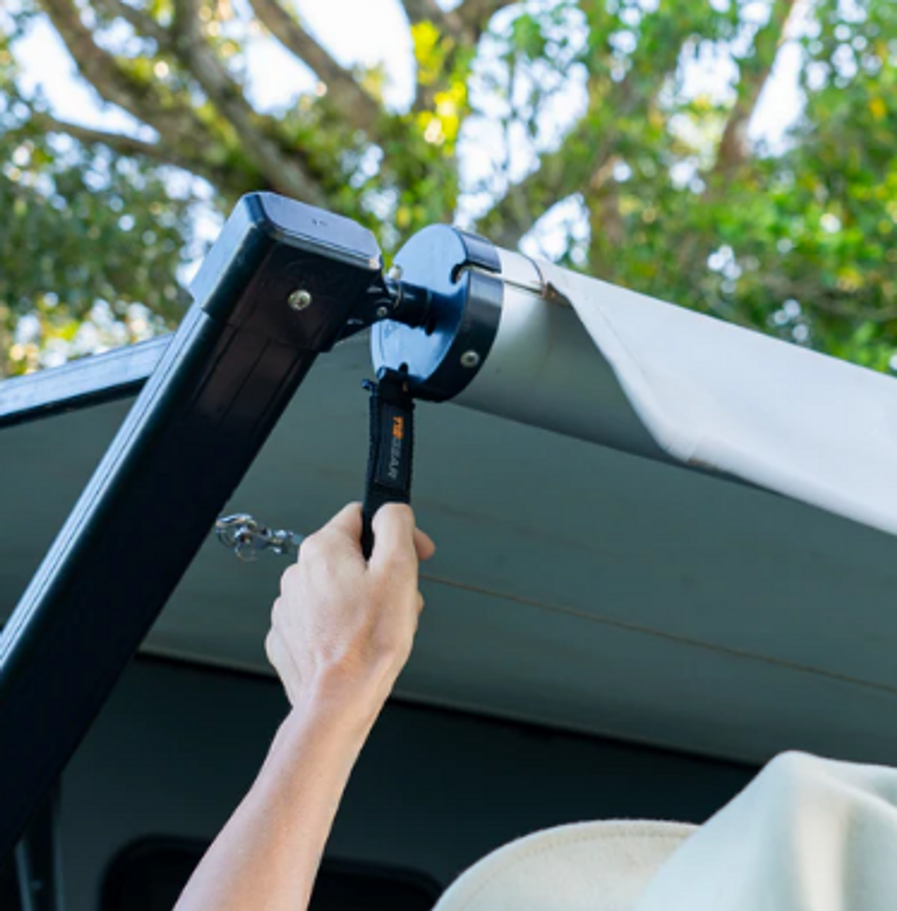 Tiegear Sail Track for caravan and wind out awnings.