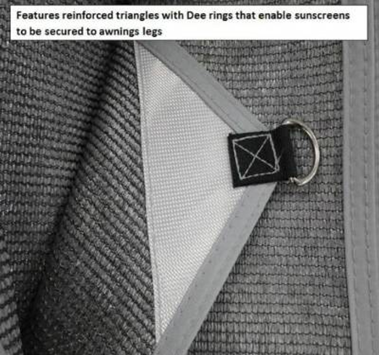 CAMPER SUNSCREEN T/S 2220mm x 2050mm, 86% Shade, Pegs & Ropes