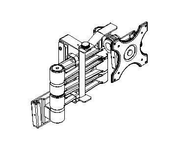 SPHERE S2 BLACK TRIPLE ARM TV BRACKET