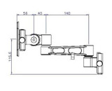 TV BRACKET SINGLE ARM (BLACK)