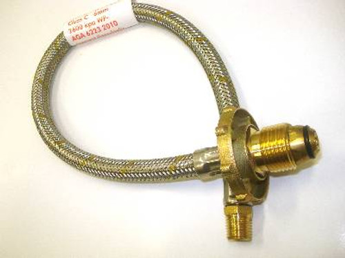 S/S FLEXIBLE HOSE 450mm 1/4 NPTM