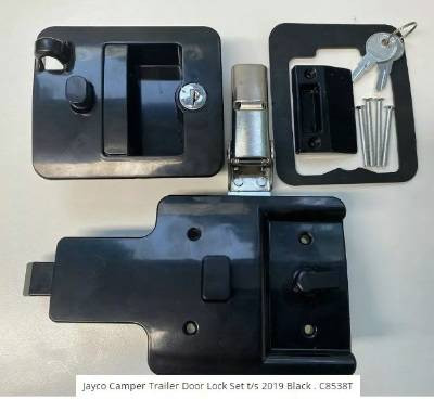 Jayco Camper Trailer Door Lock Set T/S 2019 Black . C8538T