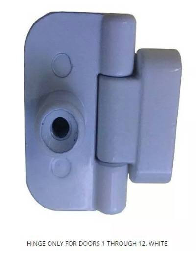 HINGE ONLY FOR DOORS 1 THROUGH 6.WHITE ( MR500-111