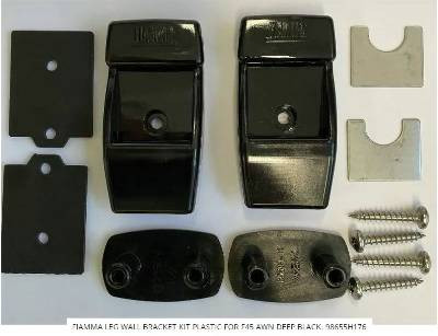 FIAMMA LEG WALL BRACKET KIT FOR F45 AWN DEEP BLACK