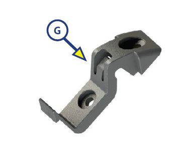 Lippert SOLERA Awning Parts - V2 Travel Lock Base (Black). 2020106912