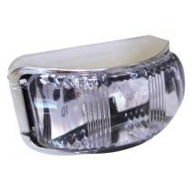 L.E.D FRONT END OUTLINE MARKER OR EXTERNAL CABIN LAMP AMBER CHROME BASE