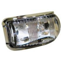 L.E.D REAR END OUTLINE MARKER LAMP RED - CHROME BASE. 91632C