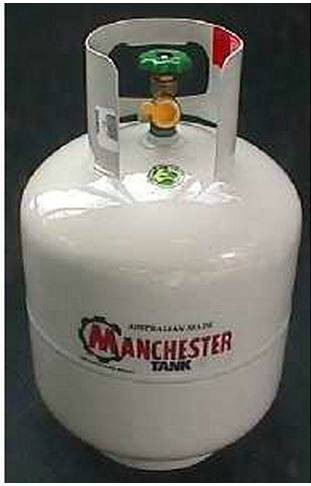 MANCHESTER 9KG GRADE 2 GAS CYLINDER WITH LCC 27 VA