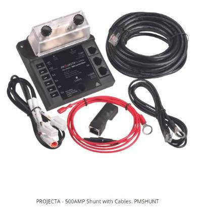 PROJECTA - 500AMP Shunt with Cables. PMSHUNT