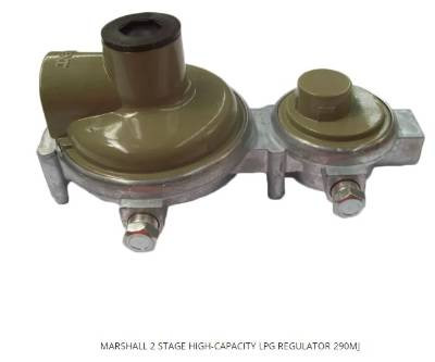 MARSHALL 2 STAGE HIGH-CAPACITY LPG REGULATOR 290MJ 1/4”FNPT x 3/8”FNPT. ME-290-00HC