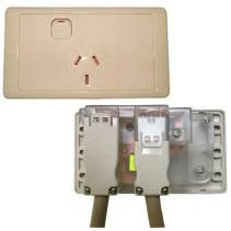 CMS SINGLE BEIGE 10AMP POWER OUTLET WITH