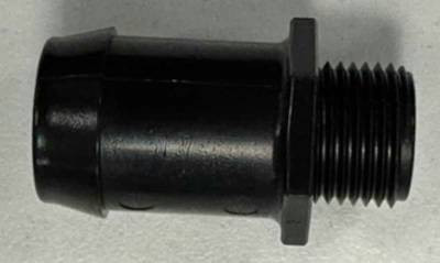 MALE CONNECTOR 1/2" BSP x 1" MALE BARB