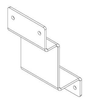 ADAPTOR BRACKET CAMPER ROOF RACK - BLACK