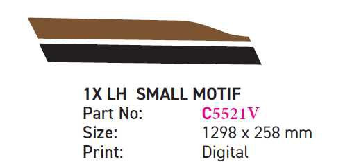 STICKER 1 X LH  SMALL MOTIF 1298 x 258 mm