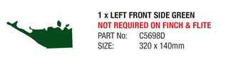 STICKER 11 FRNT PRINT GREEN LH