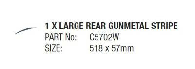STICK 12 LRG STRPE REAR GUNMTL